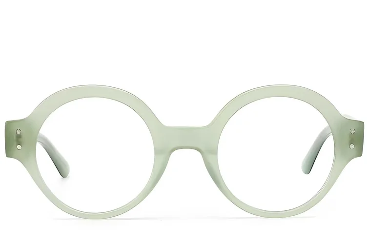 Round Green Acetate Glasses #BS522-0294