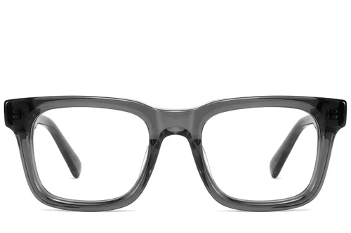 Lunettes rectangulaires en acétate gris #BS522-0297