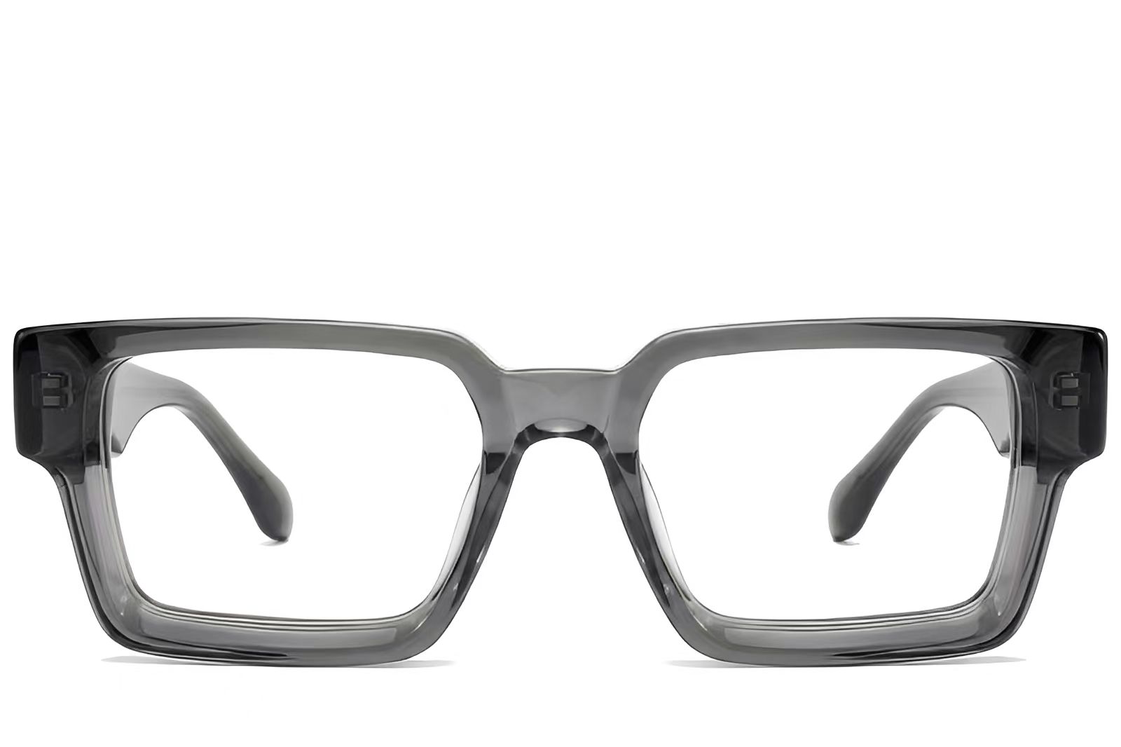 Occhiali in acetato grigio con motivo geometrico #BS522-0299