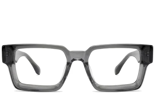 Lunettes géométriques en acétate gris #BS522-0299