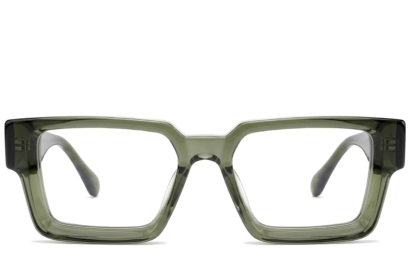 Verres géométriques en acétate vert #BS522-0301