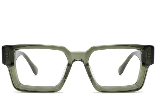 Verres géométriques en acétate vert #BS522-0301