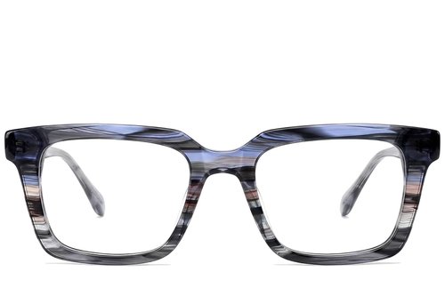 Lunettes rectangulaires en acétate gris #BS522-0305