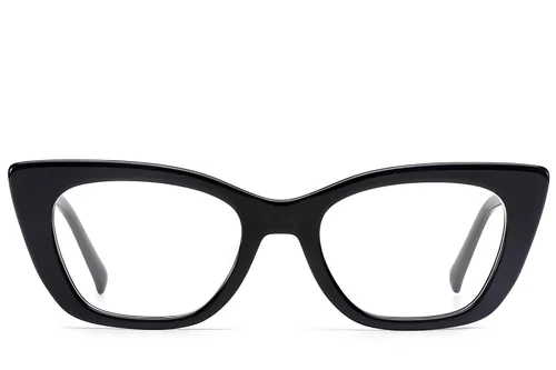 Lunettes papillon en acétate noir #BS522-0306