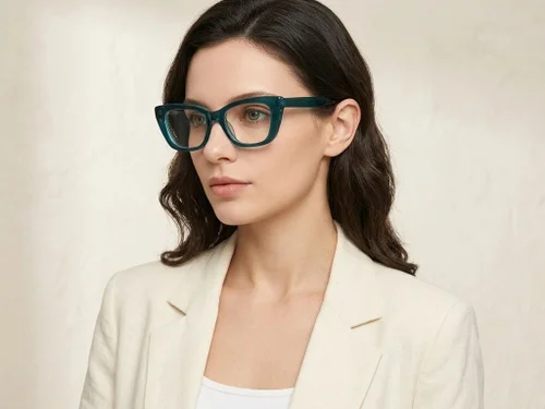 Lunettes en acétate vert papillon #BS522-0307