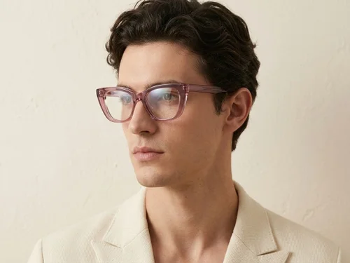 Lunettes en acétate rose papillon #BS522-0308