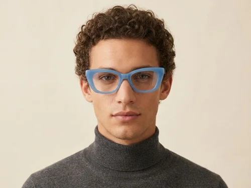 Lunettes en acétate bleu papillon #BS522-0309