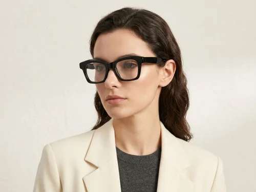 Lunettes papillon en acétate noir #BS522-0310
