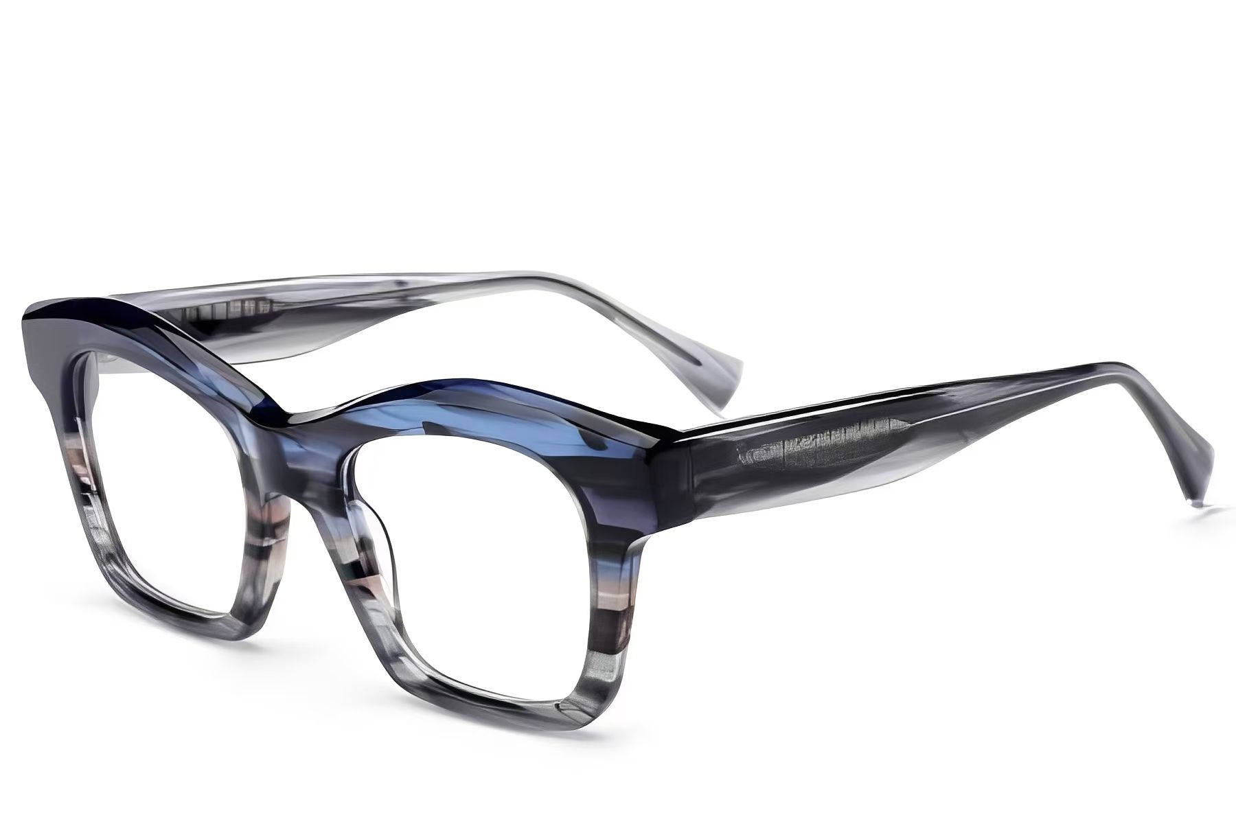 Occhiali in acetato grigio farfalla #BS522-0312