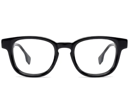 Lunettes rectangulaires en acétate noir #BS522-0314