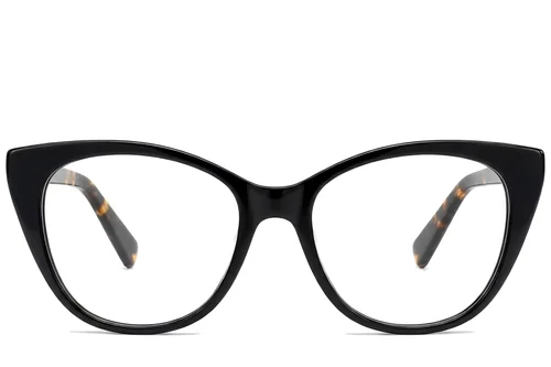 Lunettes papillon en acétate noir #BS522-0318