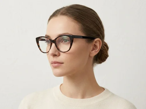 Lunettes en acétate écaille de tortue papillon #BS522-0319