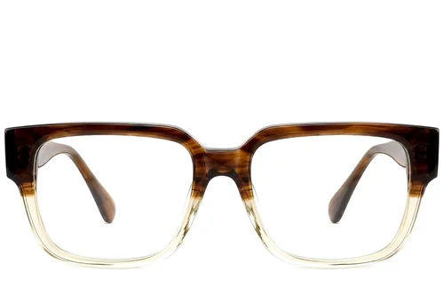 Lunettes rectangulaires en acétate écaille de tortue #BS522-0323