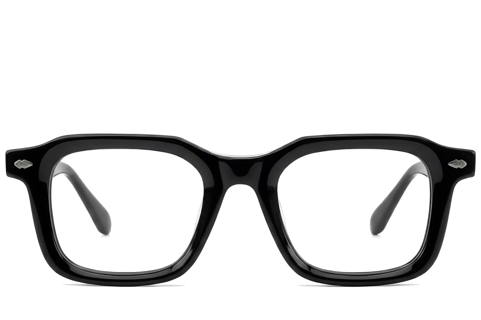 Rectangular Black Acetate Glasses #BS522-0325