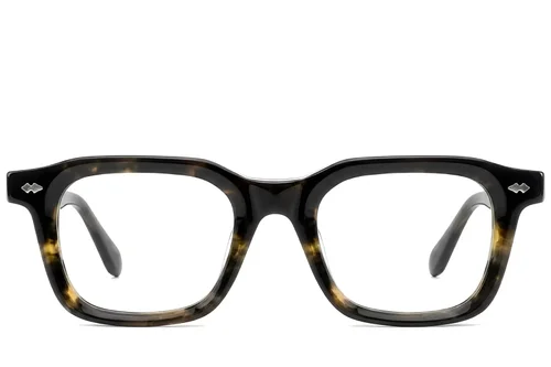 Lunettes rectangulaires en acétate écaille de tortue #BS522-0326