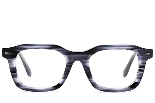 Lunettes rectangulaires en acétate gris #BS522-0327