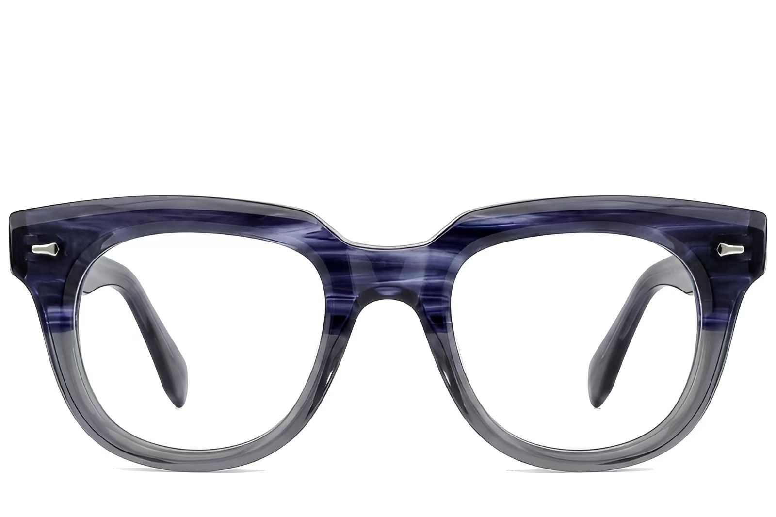 Rectangular Blue Acetate Glasses #BS522-0330