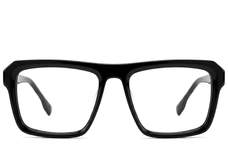 Aviator Black Acetate Glasses #BS522-0332