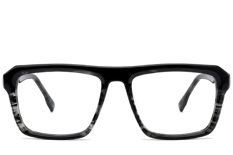 Aviator Grey Acetate Glasses #BS522-0333