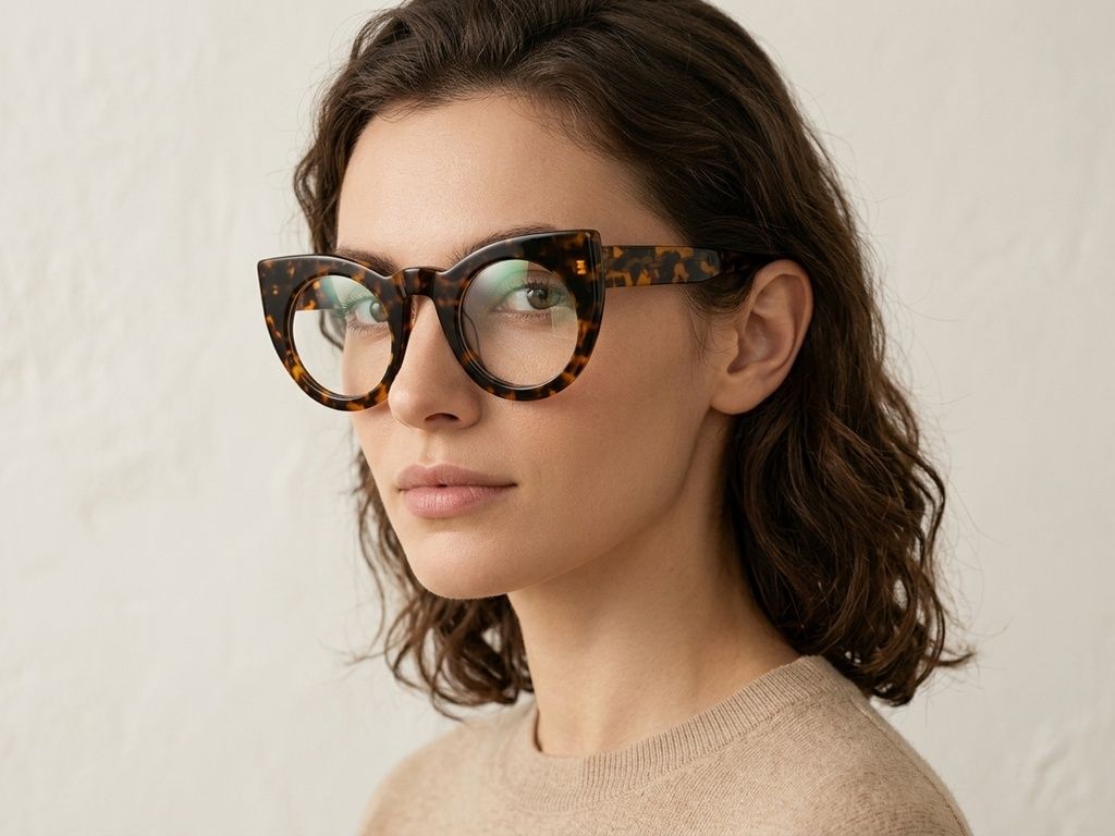 Lunettes en acétate écaille de tortue papillon #BS522-0336