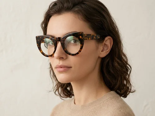 Lunettes en acétate écaille de tortue papillon #BS522-0336