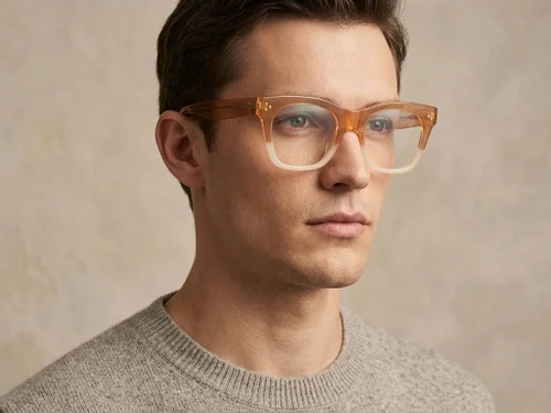 Verres en acétate orange papillon #BS522-0339