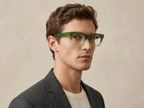 Lunettes en acétate vert papillon #BS522-0340