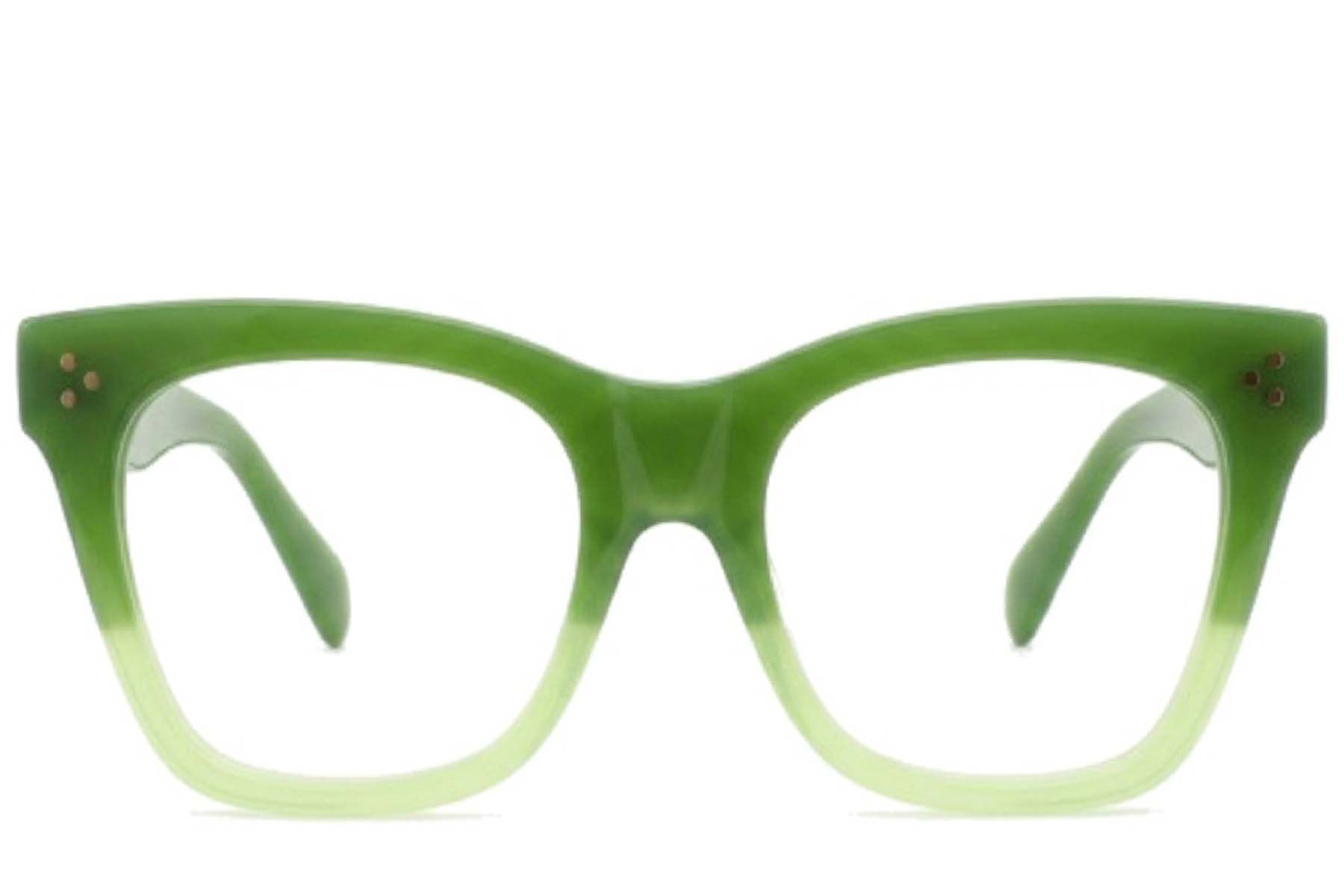 Occhiali in acetato verde farfalla #BS522-0340