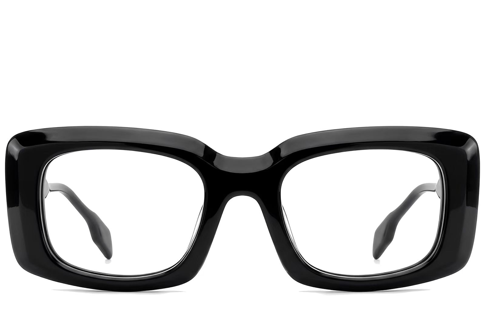 Rectangular Black Acetate Glasses #BS522-0341