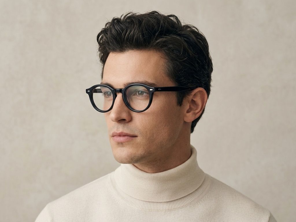 Oval Grey Acetate Glasses #BS522-0344