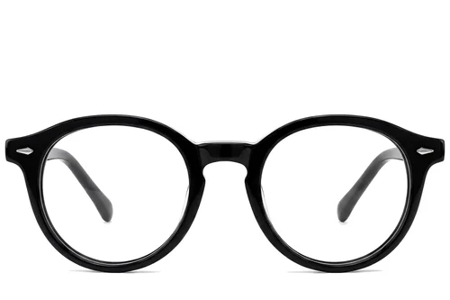 Lunettes ovales en acétate gris #BS522-0344
