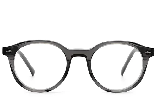 Lunettes ovales en acétate gris #BS522-0345