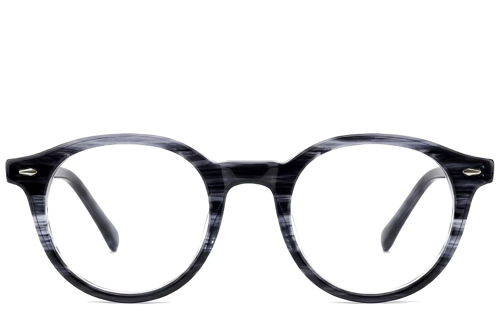Occhiali ovali in acetato grigio #BS522-0346