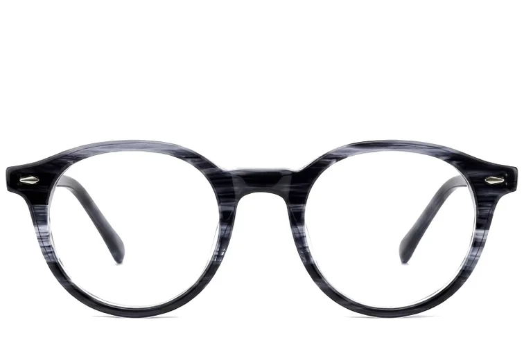 Occhiali ovali in acetato grigio #BS522-0346