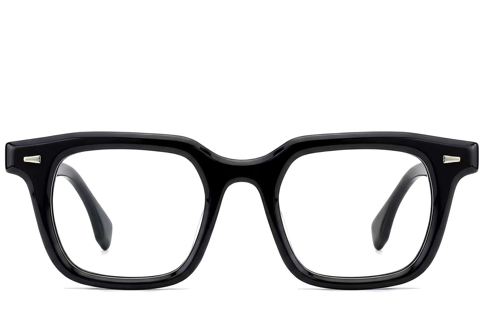 Rectangular Black Acetate Glasses #BS522-0347