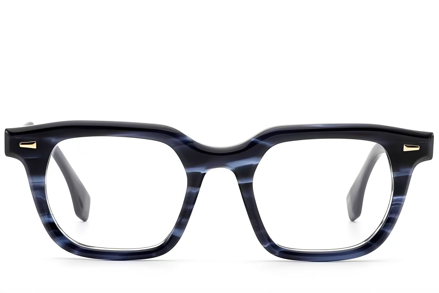 Rectangular Blue Acetate Glasses #BS522-0348