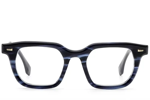 Lunettes rectangulaires en acétate bleu #BS522-0348
