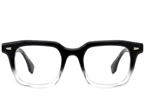 Lunettes rectangulaires en acétate noir #BS522-0349