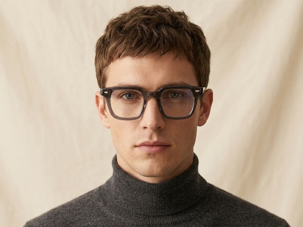 Bicchieri rettangolari in acetato grigio #BS522-0350