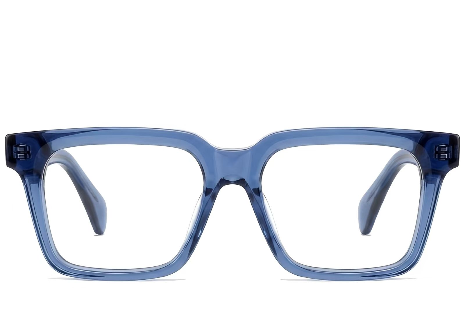 Bicchieri rettangolari in acetato blu #BS522-0354