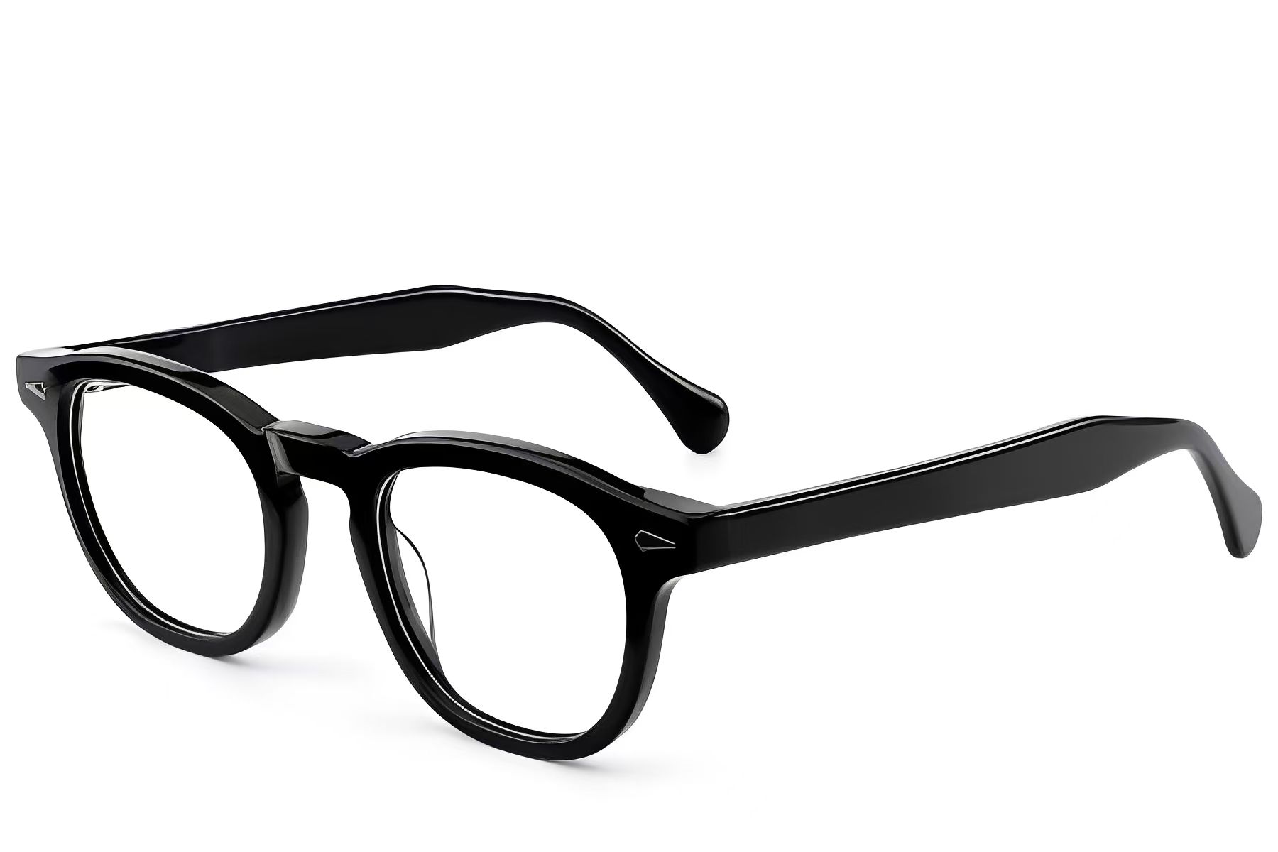 Rectangular Black Acetate Glasses #BS522-0355