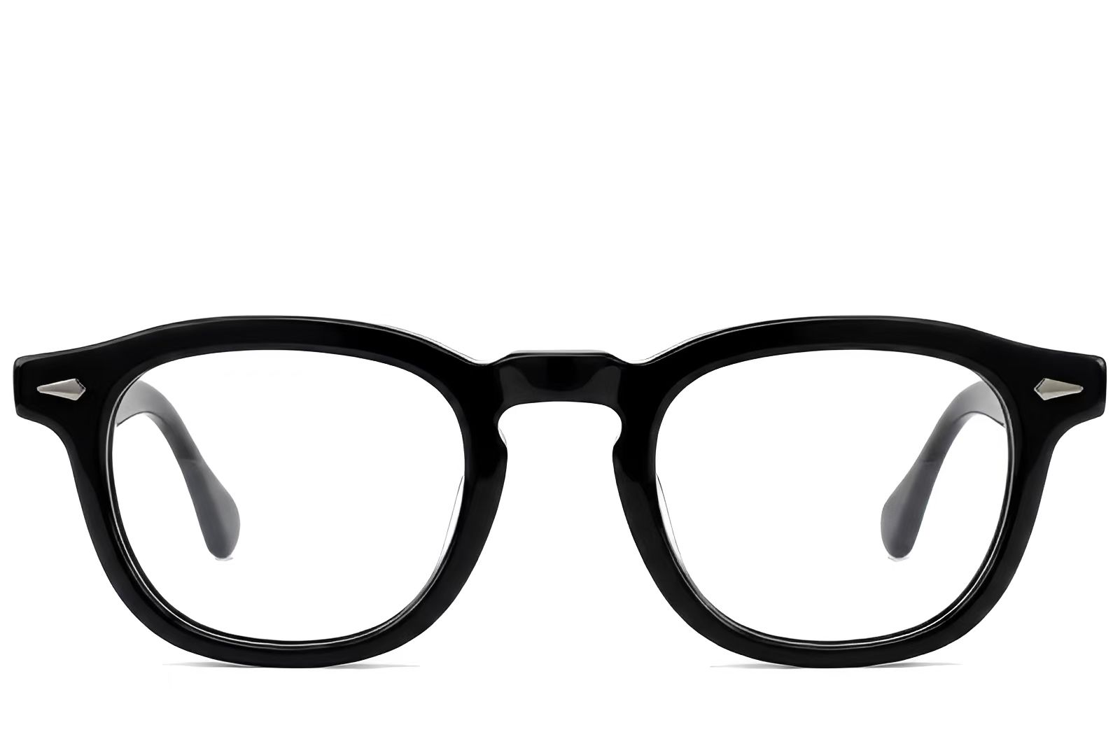 Rectangular Black Acetate Glasses #BS522-0355