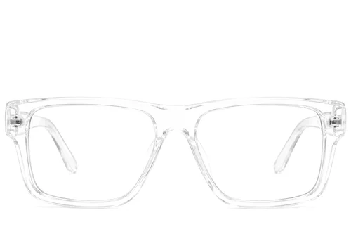 Verres rectangulaires en acétate transparent #BS522-0359