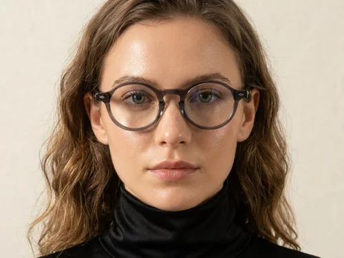 Lunettes rondes en acétate gris #BS522-0362