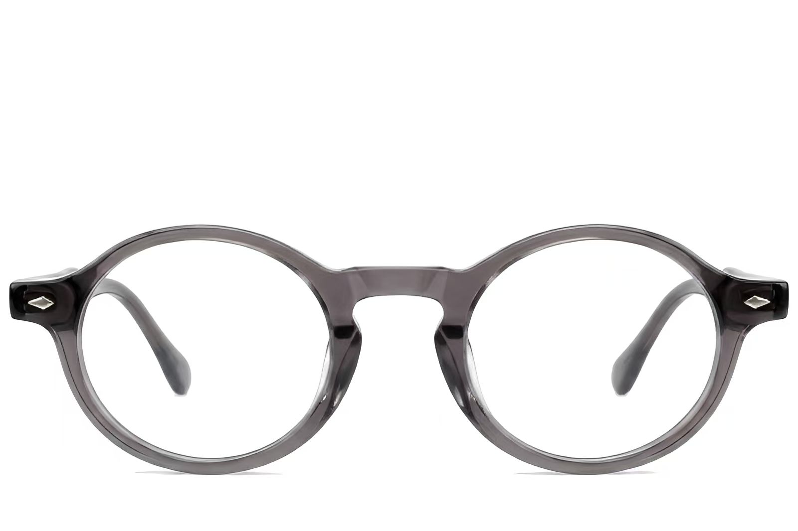 Round Grey Acetate Glasses #BS522-0362