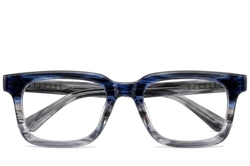 Lunettes rectangulaires en acétate gris #BS522-0364