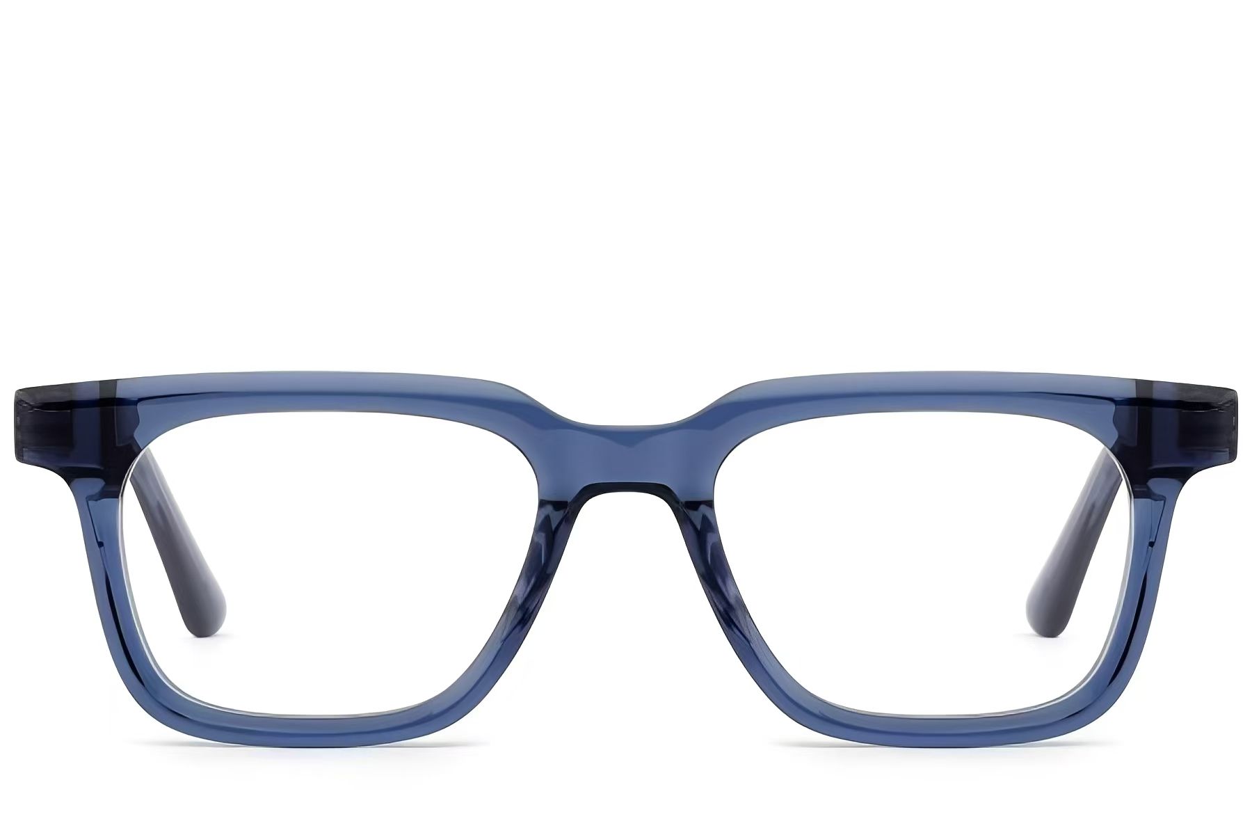 Rechteckige blaue Acetatgläser #BS522-0365