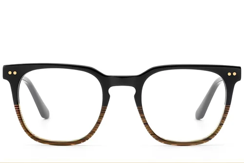 Lunettes en acétate à motif rectangulaire #BS522-0366