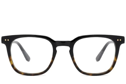 Lunettes rectangulaires en acétate écaille de tortue #BS522-0368
