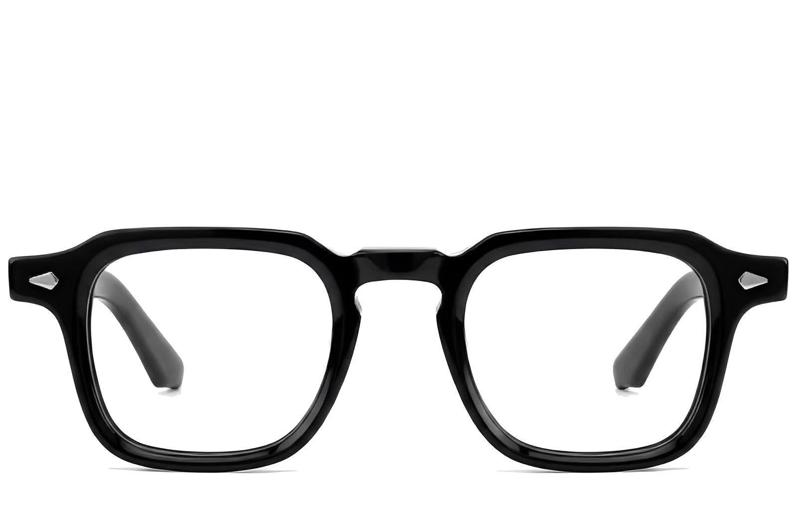 Rectangular Black Acetate Glasses #BS522-0370